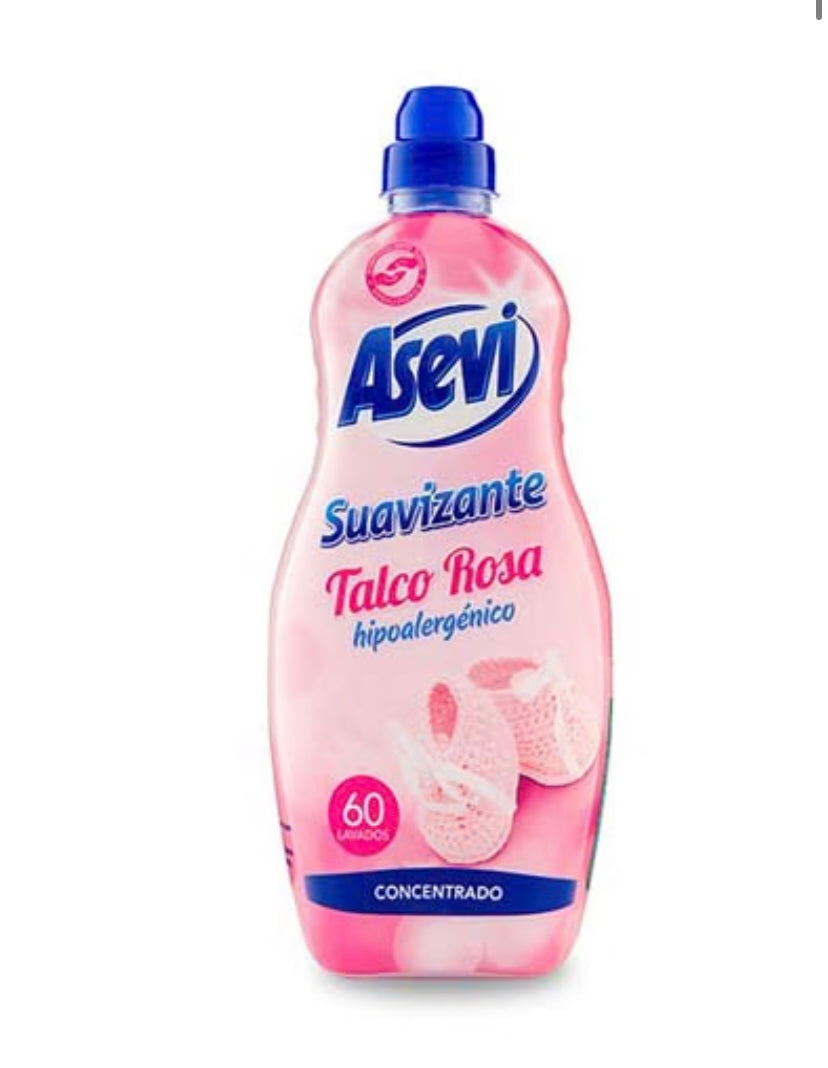 Asevi Talco Rosa Soft Pink Fabric Softener Hypoallergenic 60 Wash - LOCAL DELIVERY ONLY