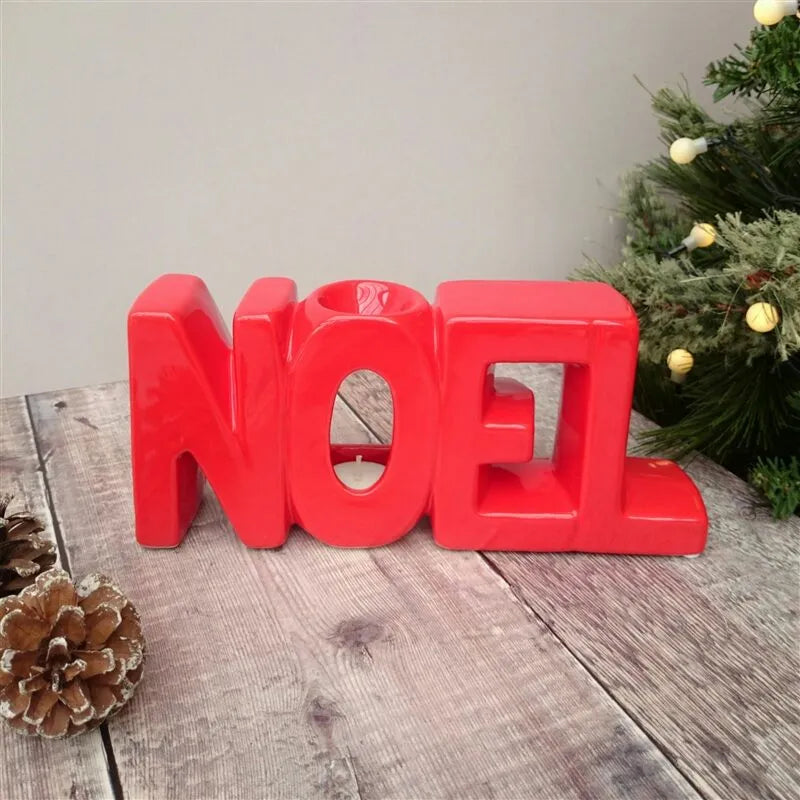Red Noel Christmas Wax Burner