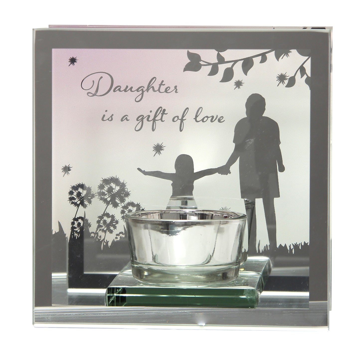 Daughter Is A Gift Of Love Glass Mirror Wax Burner