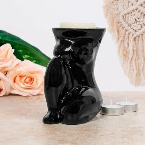 Kneeling Body Black Wax Melt Burner