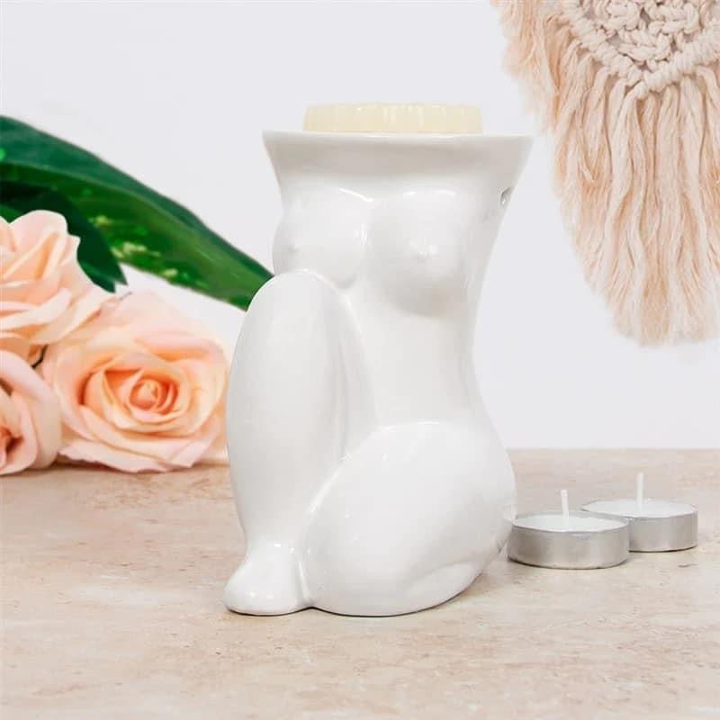 Kneeling Body White Wax Melt Burner