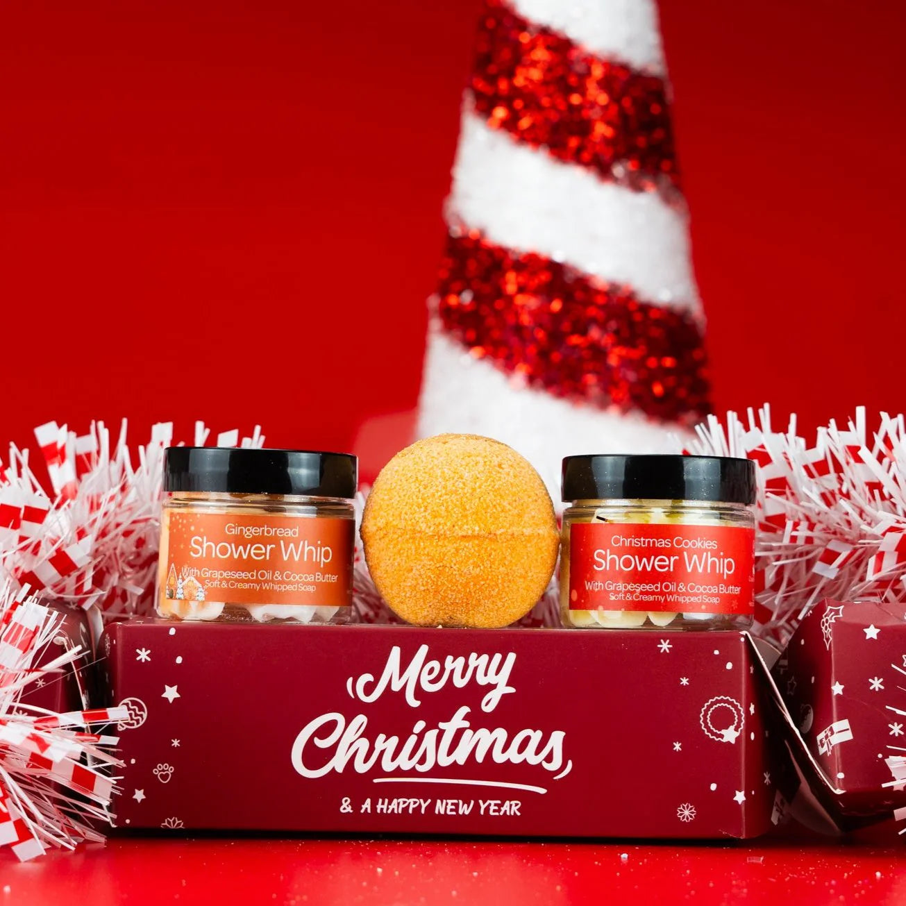 Christmas Cracker Mini Whipped Soap & Bath Bomb Bundle