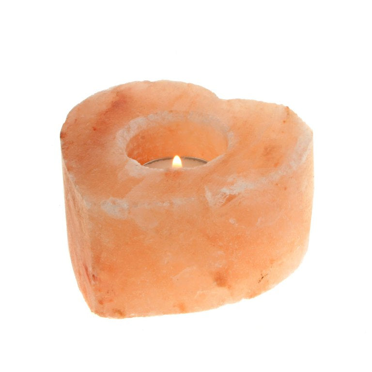 Himalayan Salt Heart Tealight Holder