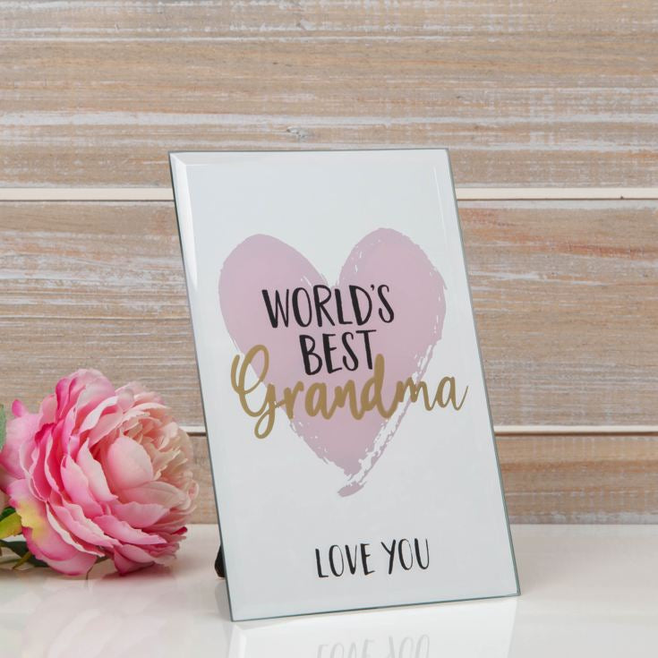 World’s Best Grandma Mirror Plaque