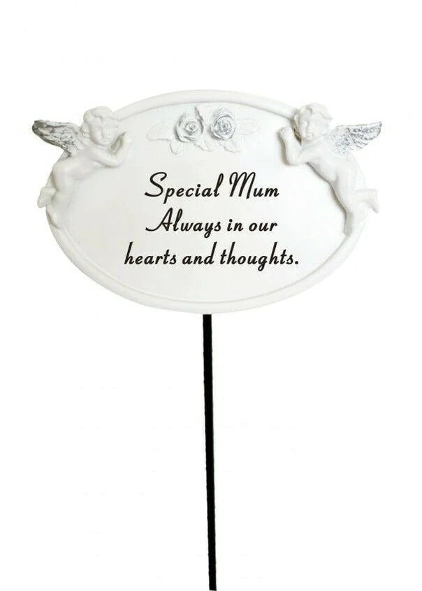 Special Mum Twin Cherub Memorial Stake