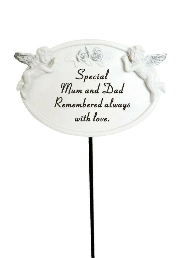 Special Mum & Dad Twin Cherub Memorial Stake