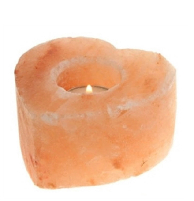 Heart Salt Rock Candle Holder 1-1.2kg
