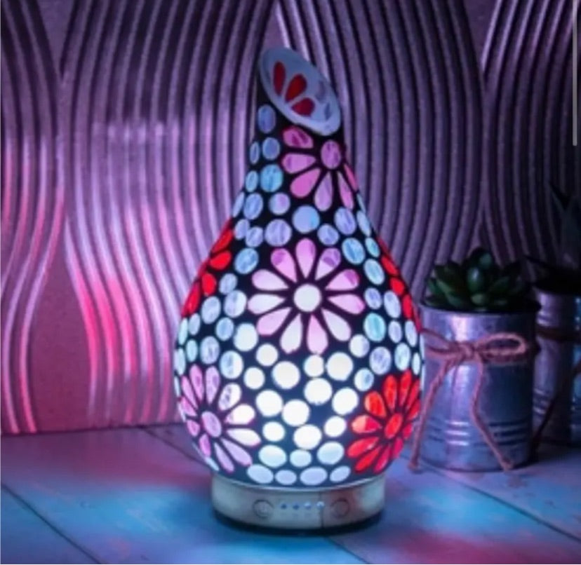 Pink Flower Mosaic Egg Humidifier 18.5cm