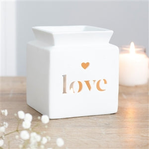 White Square Cut Out Burner 12cm