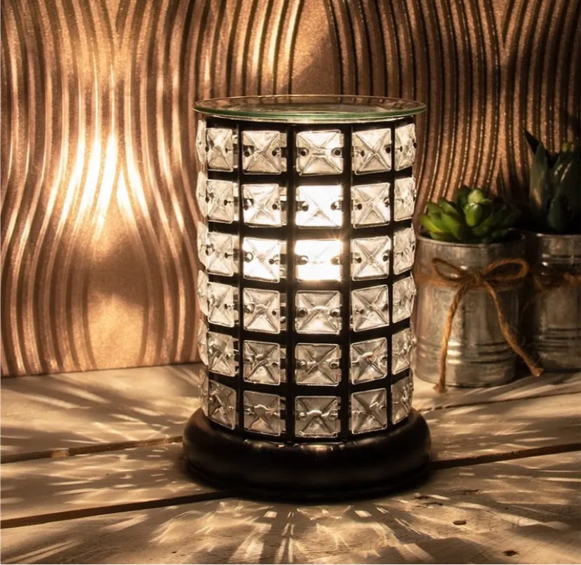 Crystal Touch Sensitive Aroma Lamp - Matte Black 19cm