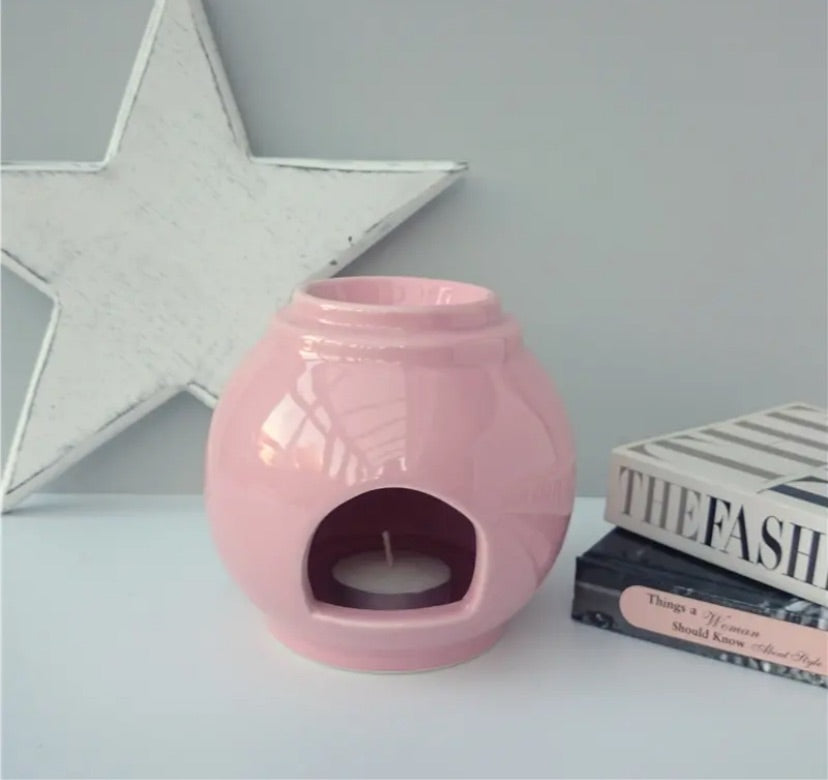 Stackable Large Ball Ceramic Wax Melter - Pink