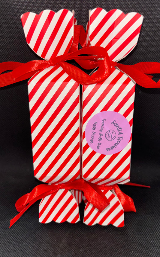 Christmas Cracker Filled With Fizzy Orange Bath Rocks
