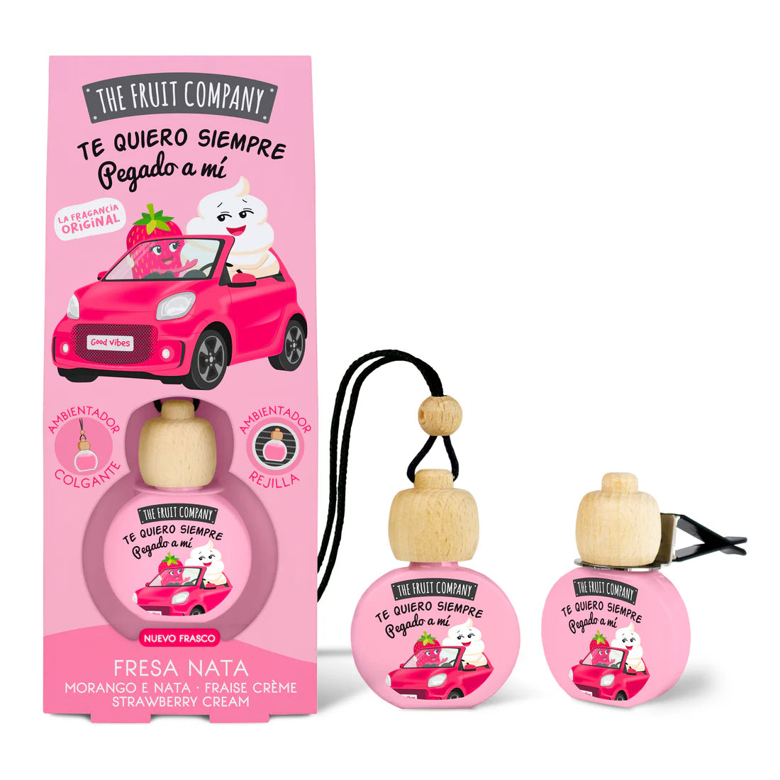 The Fruit Company Strawberry & Cream Car Air Freshener