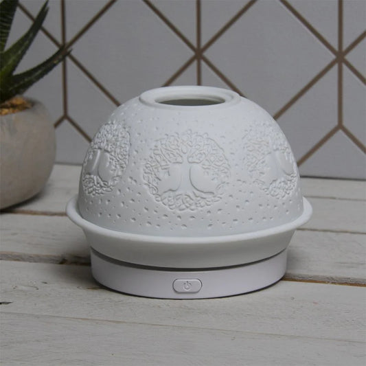 LED Colour Changing Humidifier Ceramic Tree Of Life Design