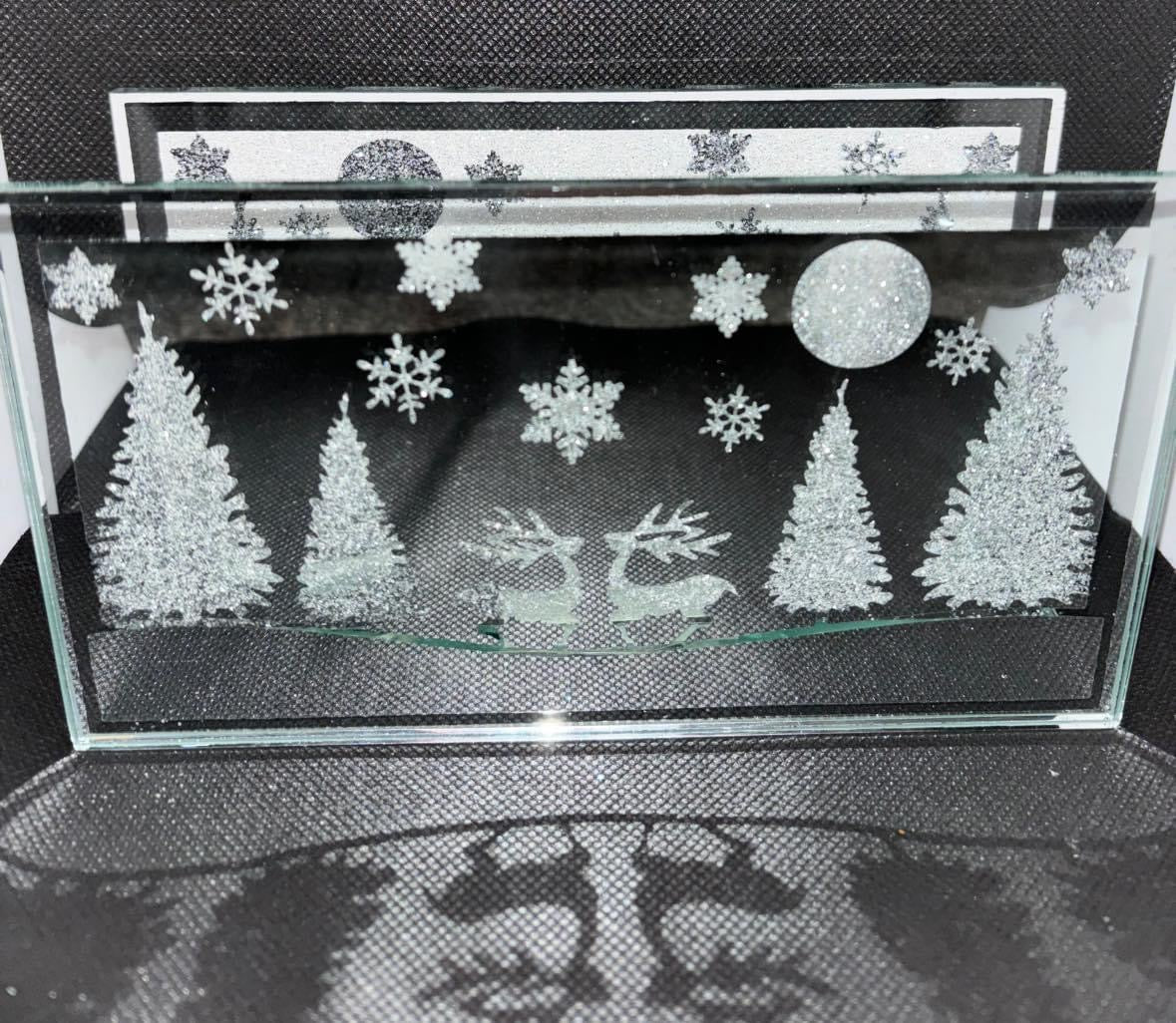 Reindeer & Tree Christmas Tea Light Holder