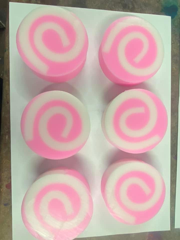 Handmade Soap Swirl Slices