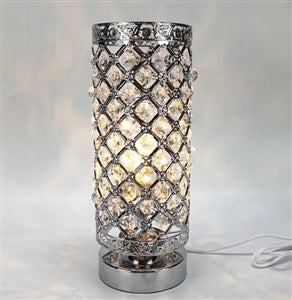Jewelled Silver Aroma Lamp 28cm