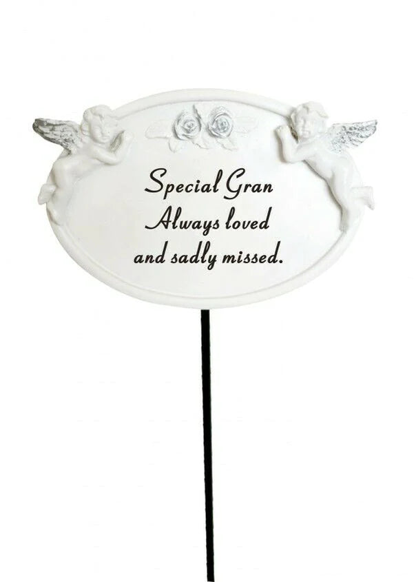 Special Gran Twin Cherub Memorial Stake