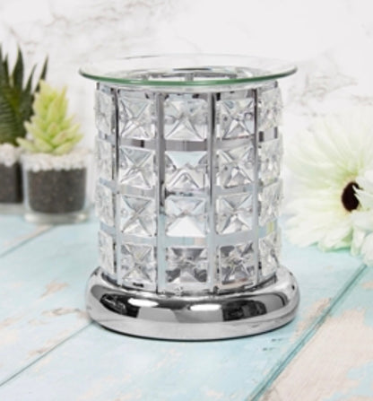 Glass Crystal Oil/Wax Warmer 12cm - Tealight