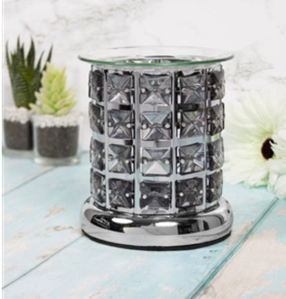 Glass Crystal Oil/Wax Warmer 12cm - Tealight
