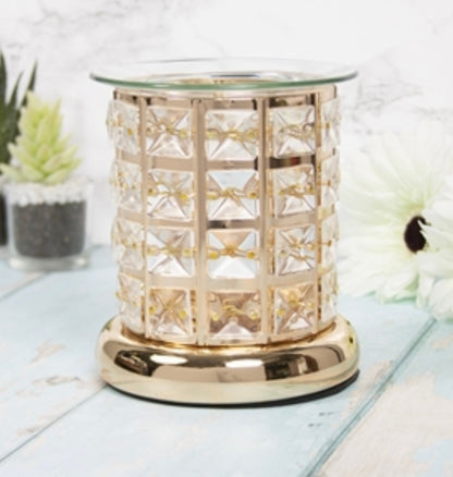 Glass Crystal Oil/Wax Warmer 12cm - Tealight